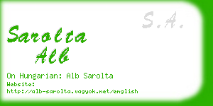 sarolta alb business card